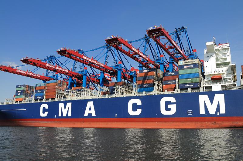 0902 CMA CGM CALLISTO Containerbruecken Terminal Burchardkai | Containerhafen Hamburg - Containerschiffe im Hamburger Hafen